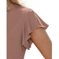 thumbnail image 5 of a.Jesdani Women Tops Summer Round Neck Ruffle Short Sleeve Casual Tunic Blouse S-XXL, 5 of 6