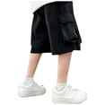 thumbnail image 5 of Nskgu Boys Loose Fit Cargo Shorts Kids Multi-Pocket Casual Summer Shorts Streetwear Outdoor Shorts for Boys, 5 of 6