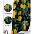 thumbnail image 3 of Orange Lemon Blackout Curtains for Bedroom Living Room Darkening Curtains 84 Inch Length 2 Panels Set Spring Leaves Vintage Pastoral Country Window Curtain Window Treatment Grommet Drapes 52"x84", 3 of 9
