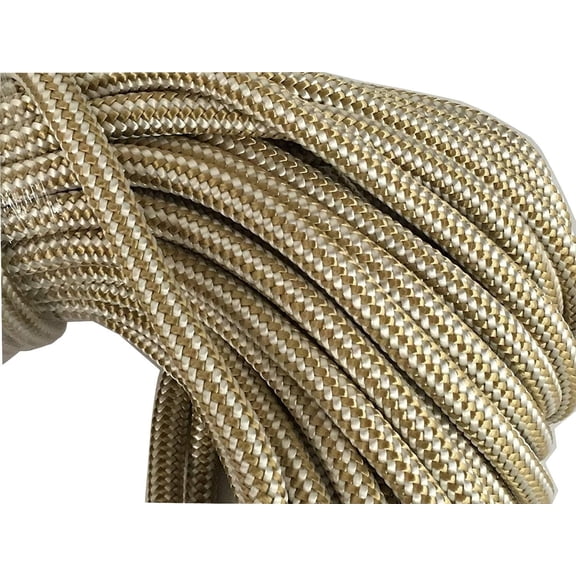 Gold Double Braid Nylon Rope, 3/8 Inch