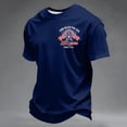 thumbnail image 2 of Trgacdwlo 250 Year American Anniversary Shirt 1776-2026 Flag Print Short Sleeve Mens Shirts Big and Tall Commemorative Red White and Blue July 4th Shirts for Men Blue M, 2 of 5