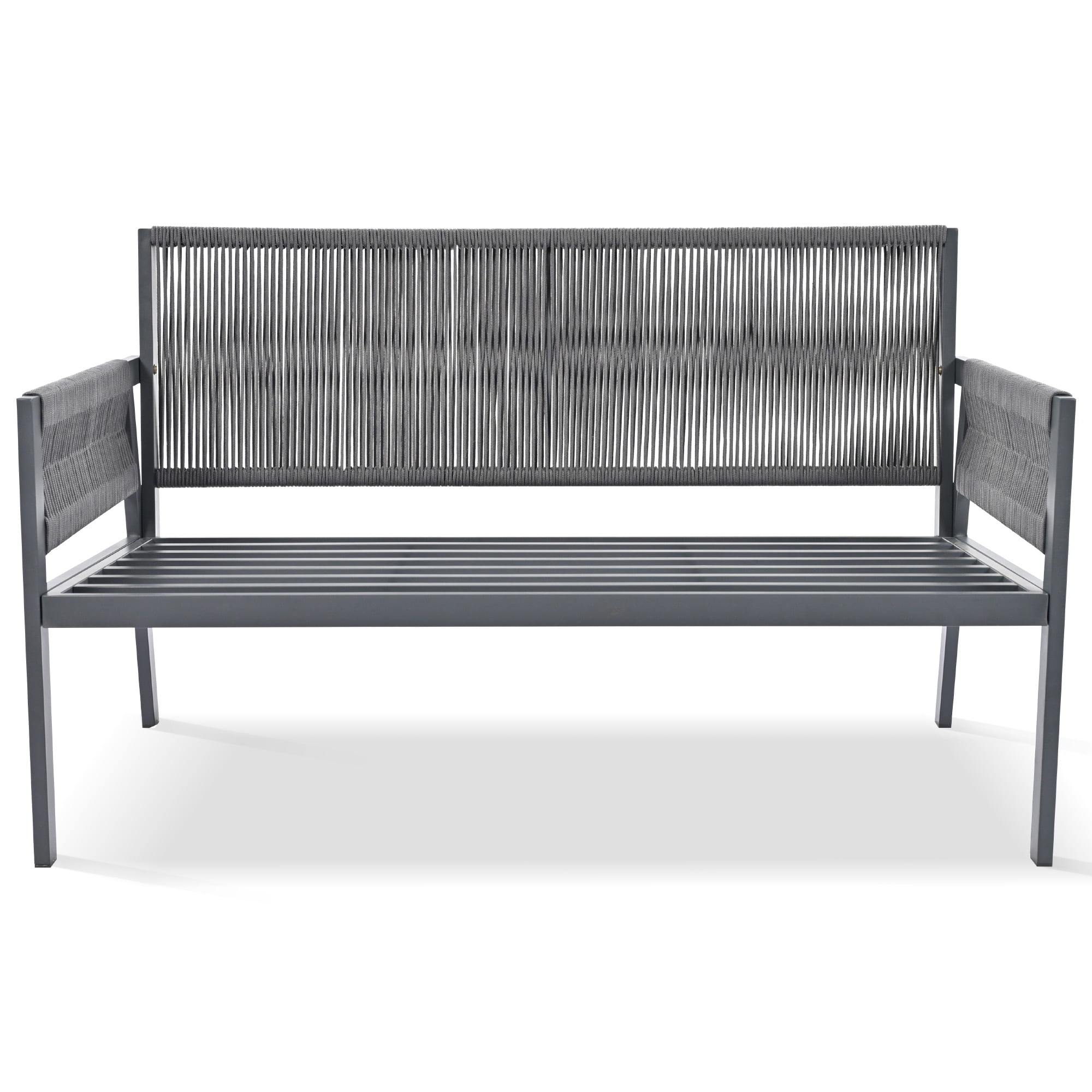 Aimee Lii 4-Pieces Patio Furniture Set, Patio Conversation Set with Tempered Glass Table and Thick Cushion, Outdoor Furniture for Backyard Porch Balcony, Gray Aimee Lii 4-Pieces Patio Furniture Set, Patio Conversation Set with Tempered Glass Table and Thick Cushion, Outdoor Furniture for Backyard Porch Balcony, Gray