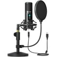 thumbnail image 1 of USB Microphone Kit, 192KHZ/24BIT MAONO AU-PM421T PC Condenser Podcast Streaming Cardioid Mic with mute button and gain knob Plug & Play for Computer, YouTube, Gaming Recording, 1 of 9