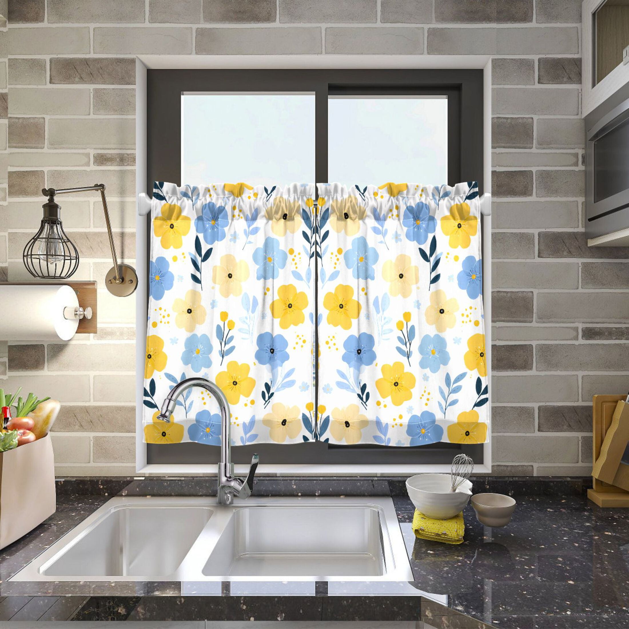 Linen Kitchen Curtains Beautiful Little Flower Tier Curtains Tier Kitchen Living Room Bedroom Balcony 2 Panels 27x36 Inch