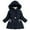Navy, variant on Krdevn Girls Long Coat Winter Warm Thickened Downlike Jacket with Hood Windproof Outerwear for Toddler Kids,11-12 Years