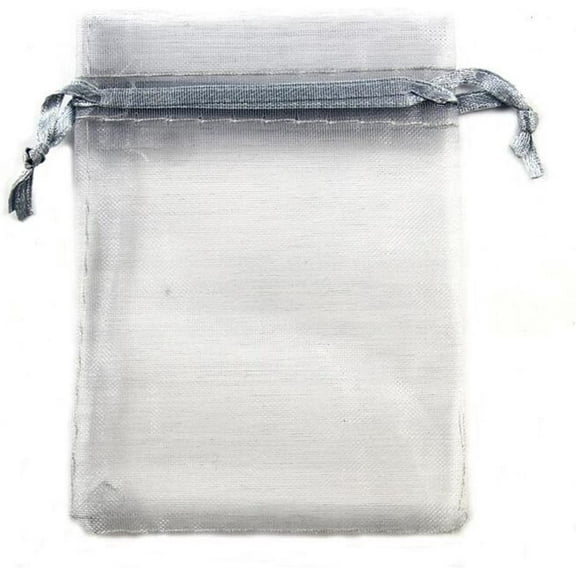 Wedding Party Favor Bags- Package of 100 (6"x9", Grey) Gray 1 Count (Pack of 100)