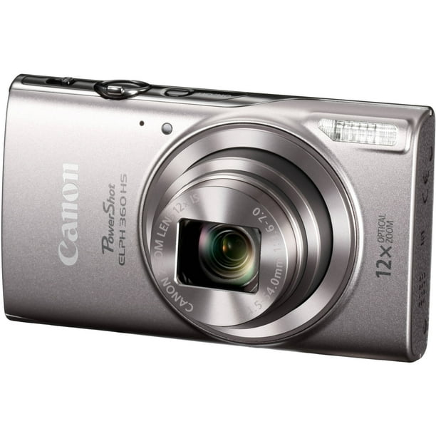 borduurwerk Pijnboom Aardrijkskunde Canon PowerShot ELPH 360 HS Digital Camera (Silver) - Walmart.com