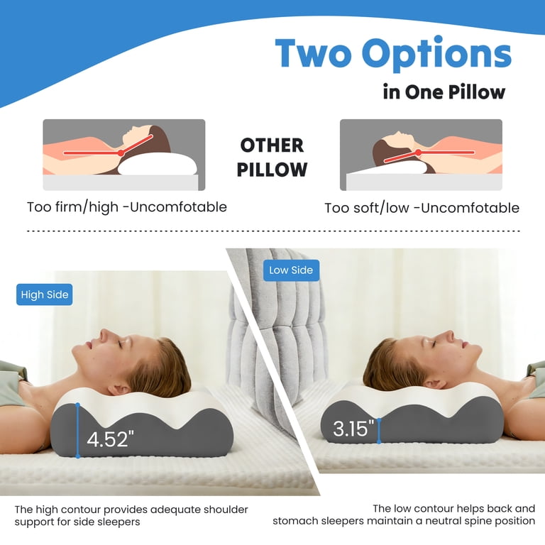 EDX Cloud Memory Foam Pillow, Ergonomic Cervical Support photo 6