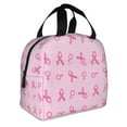 thumbnail image 2 of Easygdp Breast Cancer Awareness 1 Bolsa Térmica Premium - Tela Oxford Impermeable, Gran Capacidad, Bolsillo Frontal, Unisex para Trabajo, Escuela, Actividades al Aire Libre y Picnics, 2 of 8