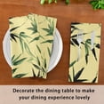 thumbnail image 6 of 1 Pack 20'' x20" Satin Table Napkins Dinner Napkins for wedding Party Decoration events Bamboo and Green Leaves, 6 of 6