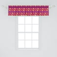 thumbnail image 2 of Ambesonne Abstract Window Valance, Colorful Geometric Pattern with Hatched Squared Motif Print, Curtain Valance for Kitchen Bedroom Decor with Rod Pocket, 54" X 12", Dark Magenta Multicolor, 2 of 3
