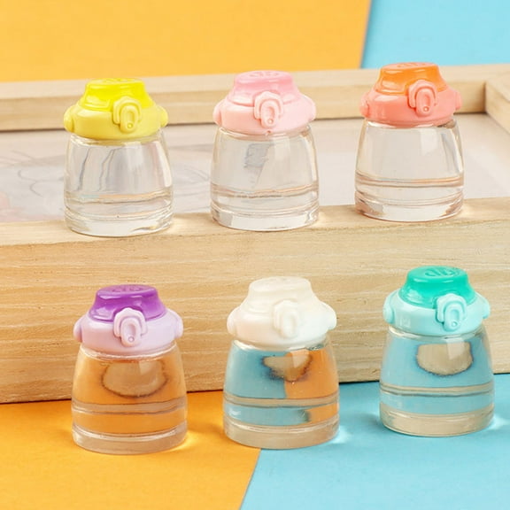 Raindrops 12pcs Mini Water Bottles Model Miniature Bottles for Doll House Mini Bottle Decorations Mixed Color