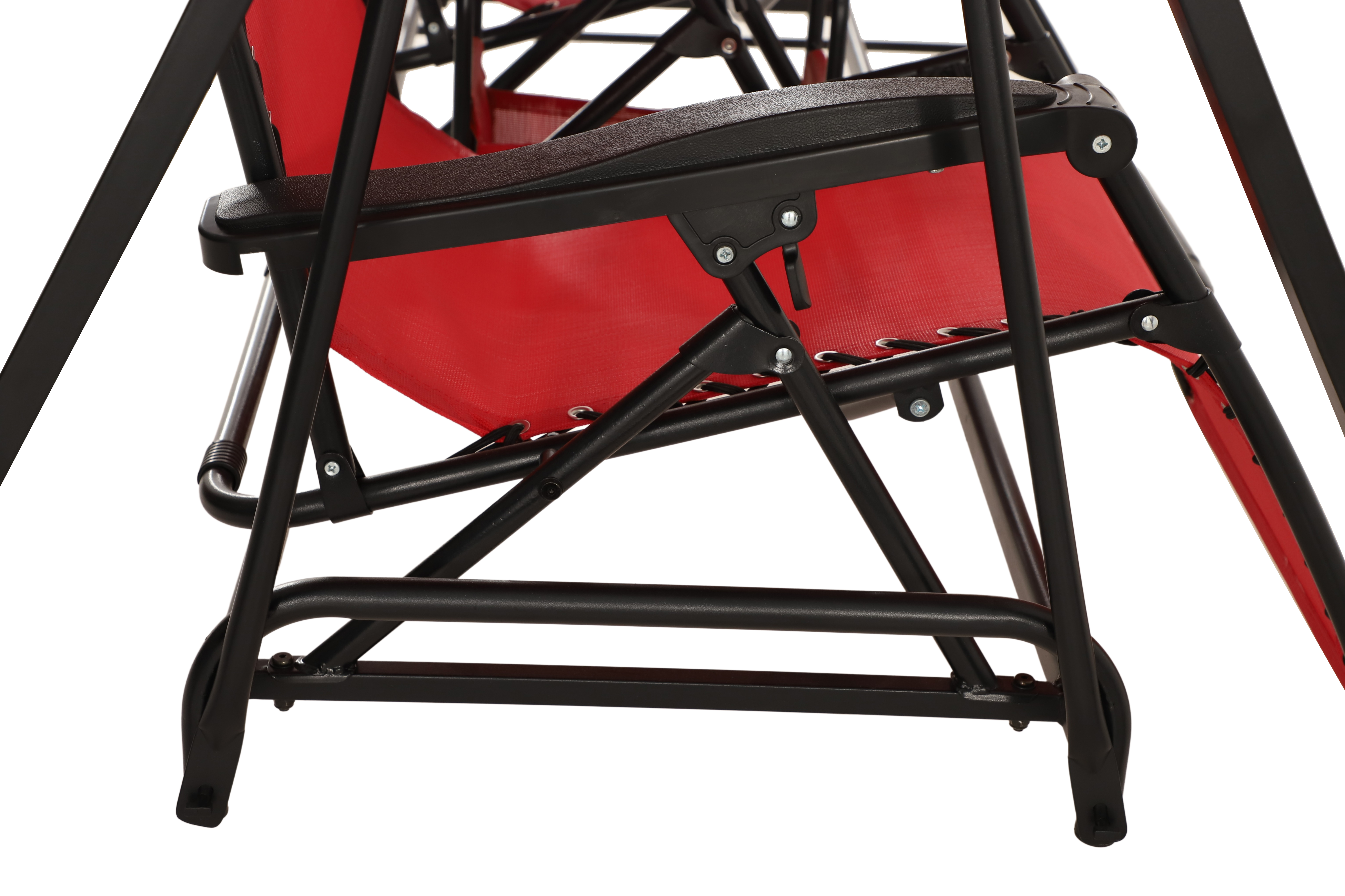 Mainstays 2-Seat Reclining Oversized Zero-Gravity Swing with Canopy and Center Storage Console, Red/Black - image 7 of 9