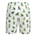 thumbnail image 6 of Wukai Cute Avocado Yoga Print Beach Trunks with Compression Liner Swimsuit Quick Dry Beach Sports Shorts with Pocket-Small, 6 of 8