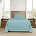 thumbnail image 3 of Mainstays Super Soft Brushed Microfiber Bed Sheet Set, Blue Cameo, Twin-XL, 3 Piece, 3 of 13
