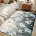 thumbnail image 4 of 3'x5' Area Rugs, Botanical White Floral Indoor Outdoor Area Rug for Living Room Bedroom, Abstract Oil Painting Plant Washable Bathroom Rugs Kitchen Floor Carpet Mats Home Decor Aesthetic, 4 of 8