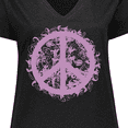 thumbnail image 4 of Inktastic Purple Peace Women's Plus Size V-Neck T-Shirt, 4 of 5