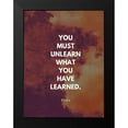 thumbnail image 2 of ArtsyQuotes 12x14 Black Modern Framed Museum Art Print Titled - Yoda Quote: You Must Unlearn, 2 of 5