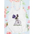 thumbnail image 3 of French Bulldog On A Unicycle Racerback Tank Women -Fab Funky Designs, Female Medium, 3 of 4