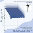 thumbnail image 4 of Outsunny Auvent de Patio Rétractable Manuel 6,6 Pieds X 5 Pieds Abri Solaire, Bleu Foncé, 4 of 10