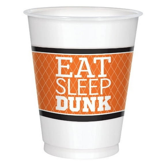 Basketball 'Nothin' But Net' 16oz Plastic Cups (8ct)