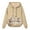 Khaki, variant on Womens Casual Winter Warm Fleece Sherpa Lined Hoodies Solid Color Crewneck Hooded Sweatshirts Thick Pullover Hoodie Jumper Blouse Shirt Tops Black S