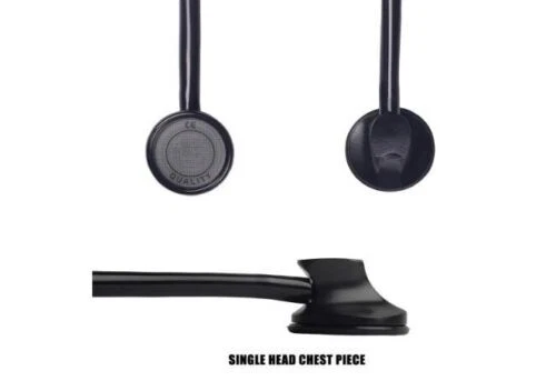 Premium Black Matte Single Head Stethoscope for Doctors & Students