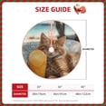 thumbnail image 2 of Balery Relaxing Cat With Orange Juice Printed Christmas Tree Skirt , Merry Christmas Party Christmas Tree Decoration,Adjustable Tree Skirt-30", 2 of 6