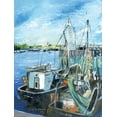 thumbnail image 2 of Gorham, Gregory 12x14 White Modern Wood Framed Museum Art Print Titled - Vintage Provincetown Harbor, 2 of 4