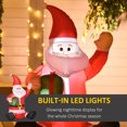 thumbnail image 4 of HOMCOM 4ft Outdoor Christmas Lighted Inflatable Santa Claus w/ Gift Box, 4 of 10
