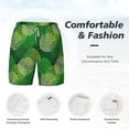 thumbnail image 5 of Lsque Mens Swim Trunks Green Flower Pattern - Bathing Suit Compression Liner - Beach Swim Shorts Swimwear - (S-3XL) - Stretch Quick Dry -XX-Large, 5 of 9