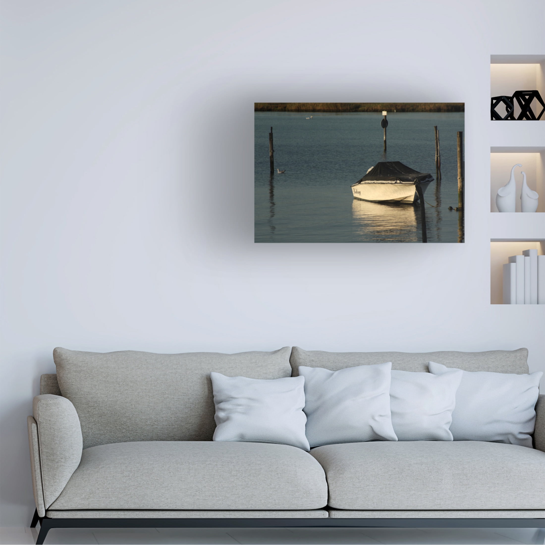 Canvas Wall Art - DANE 'Beaches 15' Wall Art for Living Room, Bedroom, or Office Décor by Trademark Fine Art - 47 x 30 Inches