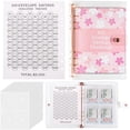 thumbnail image 1 of Carpeta de ahorro de dinero con 100 sobres, 25 hojas, tamaño A5, con sobre para efectivo para ahorrar $5.050, planificador de presupuesto, libro de ahorro de dinero de PVC, organizador reutilizable., 1 of 6