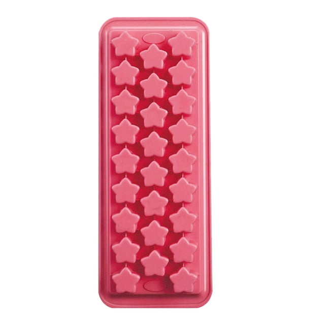 Oleegame 2PC Baby Popsicle Molds Cute Pattern Ice Maker Ice Tray Ice Mold Storage Containers Red