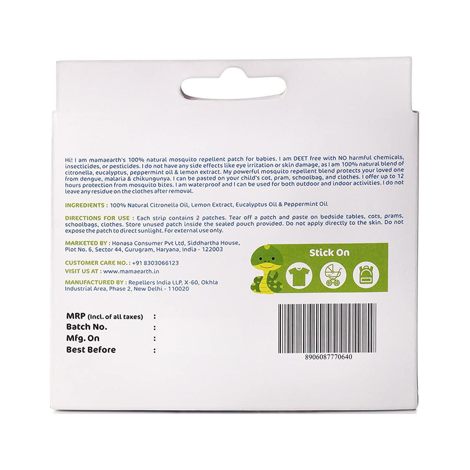 MOUSTIFLUID Patch diffuseur bébés jeunes enfants B/24 Moustifluid