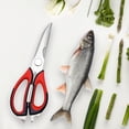thumbnail image 6 of Multifunction Kitchen Food Scissors, Detachable Household Shears with Magnetic Holder, Stainless Steel Sharp Kitchen Shears for Meat/Vegetables/Fruit/BBQ (Black-red), 6 of 7