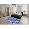 thumbnail image 5 of Ahgly Company Machine Washable Indoor Square Transitional Slate Blue Area Rugs, 8' Square, 5 of 7