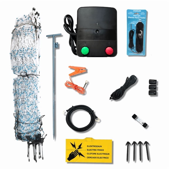 Starkline 48" x 164' Electric Poultry Netting Kit with AC Energizer