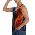 thumbnail image 3 of Haiem Men's Red And Blue Abstract Print Tank Tops Summer Sleeveless Cut Off Workout T-Shirts Fitness Vest Athletic Undershirts-3X-Large, 3 of 8