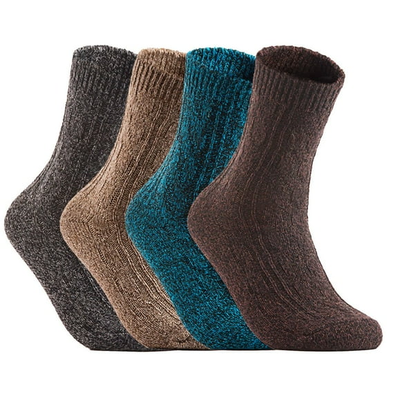 Lian Style Women's 2 Pairs Adorable Super Comfortable and Ultra-Soft Thigh High Cotton Boot Socks HR1857 Size 6-9 Black, Turmeric