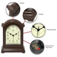 Infinity Instruments Brown Antique Grandfather Clock 9 x 6 Mantle Clock