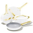 thumbnail image 1 of Caraway Nonstick Ceramic Cookware Set (12 Piece) Pots Pans Lids and Kitchen Storage - Non Toxic - Oven Safe & Compatible with All Stovetops - White, 1 of 7