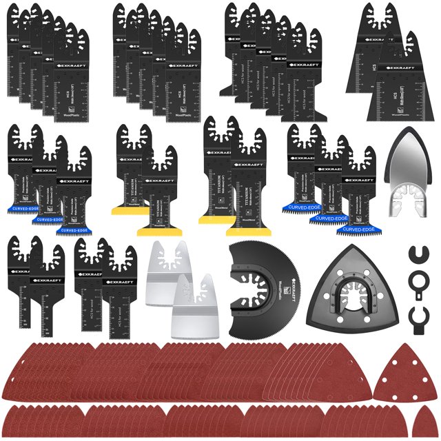 Cuchilla oscilante EXKRAEFT 136 PCS para madera y metal