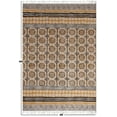 thumbnail image 3 of Casavani Pure Cotton Traditional Area Rug,Brown 4x4 feet, 3 of 6