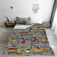 thumbnail image 5 of Vsdgher Funny Construction Ultra-Soft Micro flannel Blanket Throw Blankets for Couch Sofa, Bed (4 sizes)-80"x60", 5 of 7