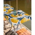 thumbnail image 2 of Fsddascl Summer Lemon Outdoor Tablecloth - 54x54 Inch Square Dining Table Cover, Spring Leaf Watercolor Pastoral Plant Waterproof Outdoor Table Cloth with Umbrella Hole & Zipper for Picnic/Patio, 2 of 7