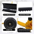 thumbnail image 3 of Metal Snow Pusher Shovel With Wheels, Seizeen Snow Pusher for Driveway, 29" Angled Blade, 10" Anti-skid Wheels, Tilt, 3 of 7