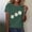 A08 Green, variant on Womens Minimalist Daisy Row Print Short Sleeve Crewneck T Shirt Simple Flower Graphic Summer Casual Soft Daily Wear Fashion Tee Lightweight Classic Style Breathable Tops Shirts