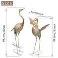 thumbnail image 4 of TERESA'S COLLECTIONS 33-39" Crane Metal Garden Statues, Set of 2, Waterproof Decor, Gift for Mom, 4 of 8