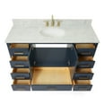 thumbnail image 4 of Ariel Cambridge 53 In. Single Oval Sink Vanity With Carrara White Marble 0.75 In Countertop In Midnight Blue, 4 of 10